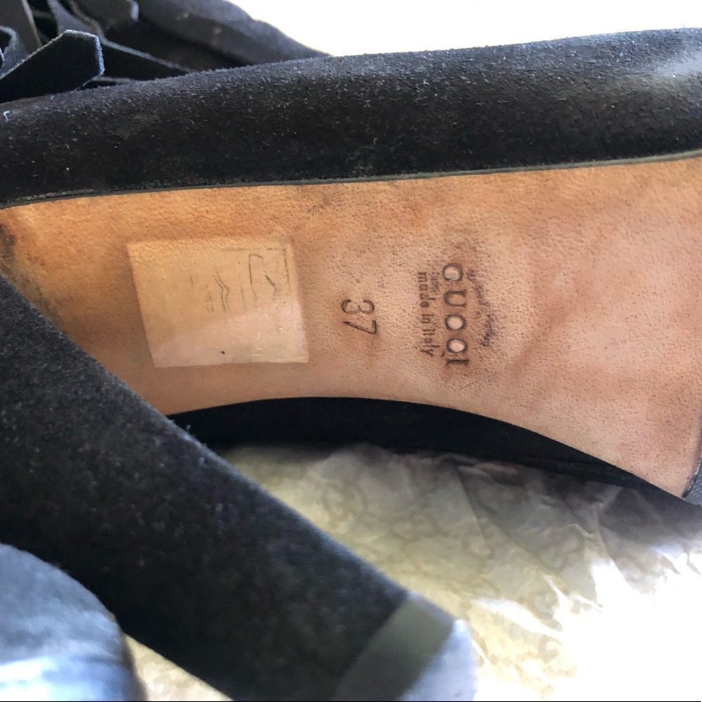 Authentic Gucci Babouska Hysteria Black Suede Boots 37 - Picture 8 of 9